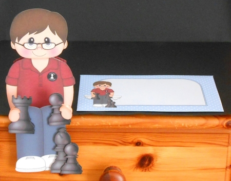 3D On the Shelf Card Kit - Cameron is a Chess Champion by Joan Prince