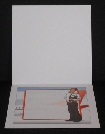 Airline Pilot Dude (Orange) 8x8 Insert by Joan Prince
