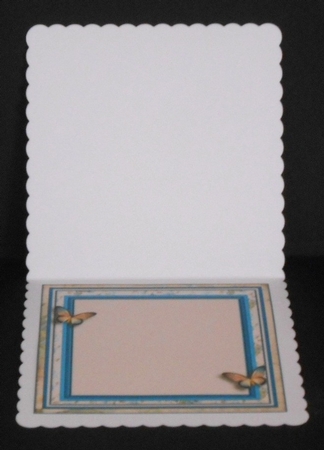 Vintage Card Topper Blue Fantasy 1267 by Joan Prince