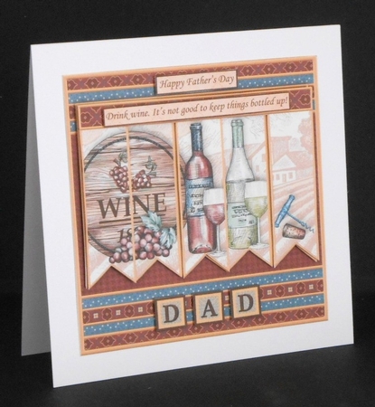 WINE DONT KEEP THINGS BOTTLED UP 7.5 Alphabet and Age Quick Card Kit Create Any Name by Joan Prince