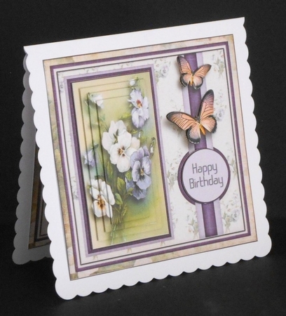 Vintage Card Topper Purple Fantasy 1274 by Joan Prince