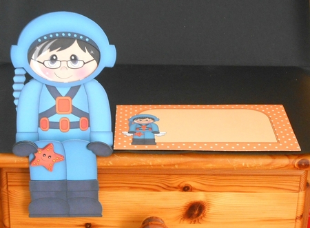 3D On the Shelf Card Kit - Deep Sea Diver Woodrow is making a Splash by Joan Prince