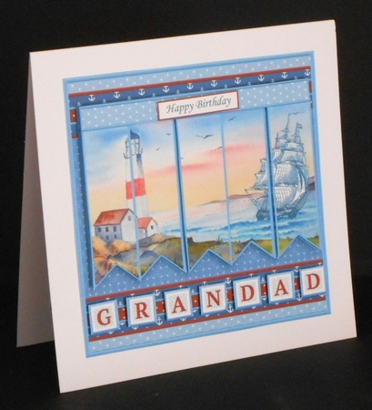 SAILING SHIP 7.5 Alphabet and Age Quick Card Kit Create Any Name by Joan Prince