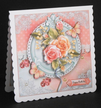 Roses and Lace Card Front Kit by Joan Prince