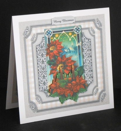 Vintage Christmas Birds & Deer Quick card INSERT by Joan Prince