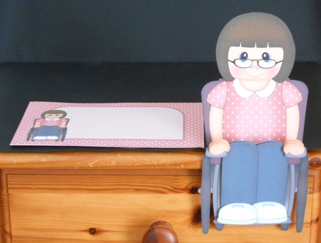 3D On the Shelf Card Kit - Young Lady Sybil is a Wheelchair User by Joan Prince