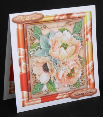Cram Roses  in a Flower Frame  by Joan Prince