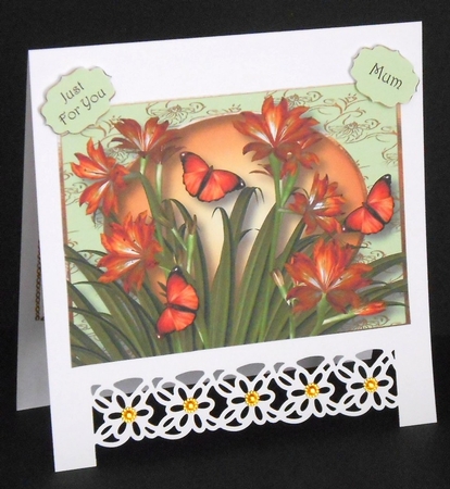 Orange Lilies & Flutters A5 by Joan Prince