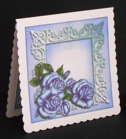 Vintage Roses In Blue 2 by Joan Prince