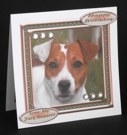 JJ LOVE MY DOG JACK RUSSELL 8X8 by Joan Prince