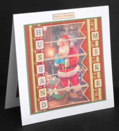 TRADITIONAL SANTA 7.5  Quick Card Kit Create Any Name Alphabet in 2 sizes by Joan Prince