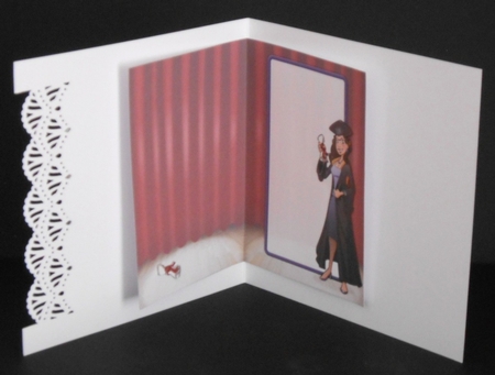 Graduation Dudess Brown Hair Blank Board Insert by Joan Prince