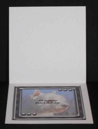 JJ LOVE MY DOG WEST HIGHLAND TERRIER OR WESTIE 8X8 INSERT HAPPY BIRTHDAY by Joan Prince
