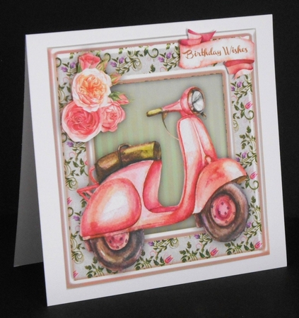 Lovely Moped in Pink by Joan Prince