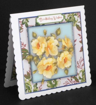 Stunning Roses in a Flower Frame 1 by Joan Prince
