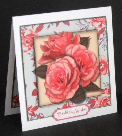 Stunning Roses in a Flower Frame  2 by Joan Prince