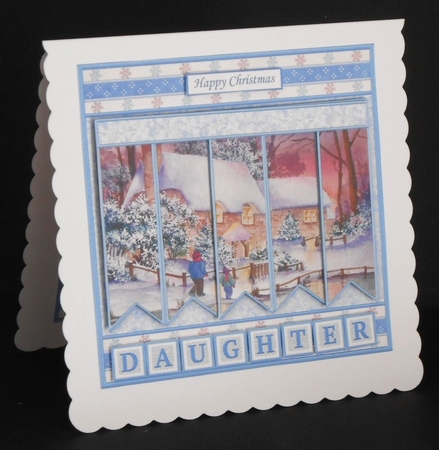 WINTER COTTAGE Christmas 7.5 Quick Card Kit Create Any Name Alphabet in 2 sizes by Joan Prince