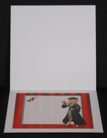Graduation Dudess Blonde Hair Blank Board 8x8 Insert by Joan Prince
