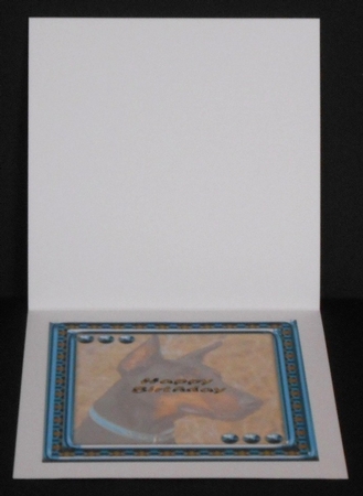 JJ LOVE MY DOG DOBERMAN 2 8X8 INSERT HAPPY BIRTHDAY by Joan Prince