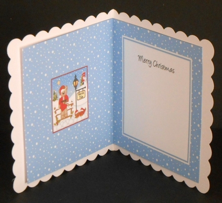 Christmas Livvy Bear is at the North Pole insert square landscape by Joan Prince