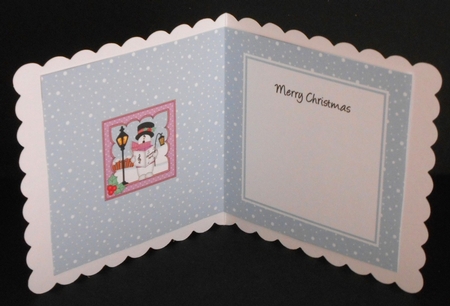 Christmas Snowman Rio is Carol Singing insert square landscape by Joan Prince