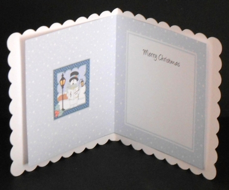 Christmas Snowman Rio is Carol Singing insert square landscape by Joan Prince