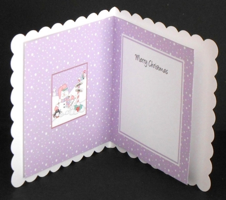 Christmas Snowman Oli & Pip Penguin are at the North Pole insert square landscape by Joan Prince