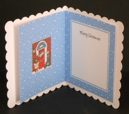 Robin at the Christmas Door matching insert square landscape by Joan Prince