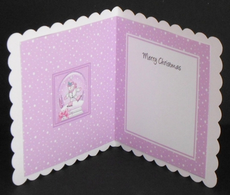 Christmas Snowglobe Snowman Skating matching insert square landscape by Joan Prince