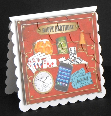 8 x 8 Birthday Just for Men Scalloped Corner Kit by Joan Prince
