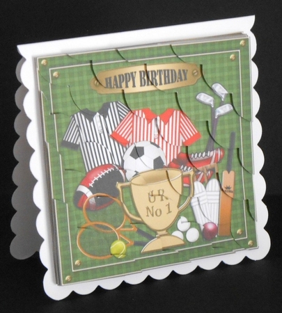 8 x 8 Birthday Sports Scalloped Corner Kit by Joan Prince
