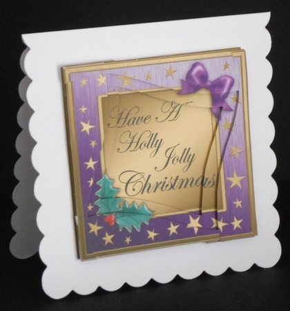 Elegant Christmas Quick Card with Wavy Spiral Side Stacker by Joan Prince