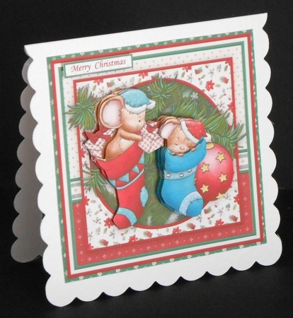 HAVE YOURSELF A MERRY MICEY CHRISTMAS 8x8 Decoupage & Insert Mini Kit by Joan Prince