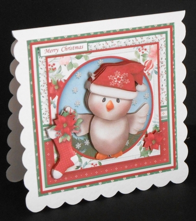 WHOO HOO ITS CHRISTMAS 8x8 Decoupage & Insert Mini Kit by Joan Prince
