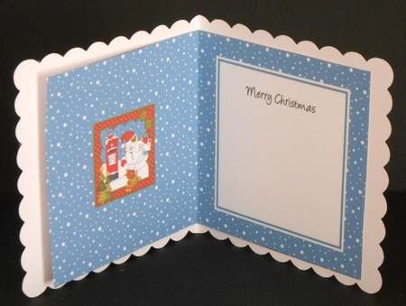 Christmas Snowball Sam Posts a Letter to Santa insert square landscape by Joan Prince