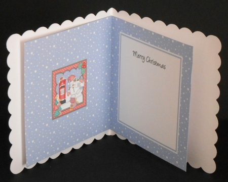 Christmas Snowball Sam Posts a Letter to Santa insert square landscape by Joan Prince