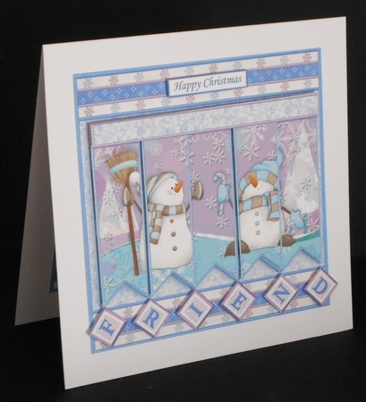 MY BEST FRIENDS ARE FLAKES Christmas 7.5 Quick Card Kit Create Any Name Alphabet in 2 sizes by Joan Prince