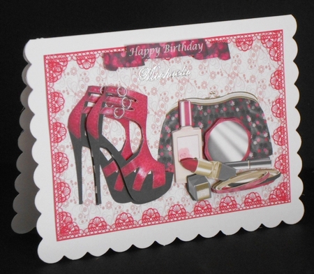 Pink make up bag and shoes by Joan Prince