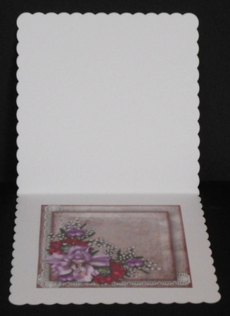 Pretty Flowers & Butterfly quick card Insert by Joan Prince