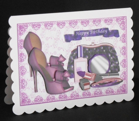 Makeup bag and bow shoes - lilac by Joan Prince