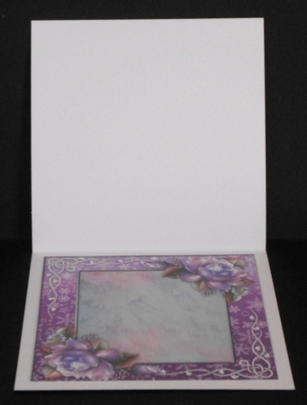 Beautiful Lilac Snowflake Frame With Roses 8x8 Insert by Joan Prince