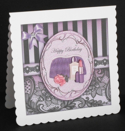 Purse and Perfume Birthday Card by Joan Prince