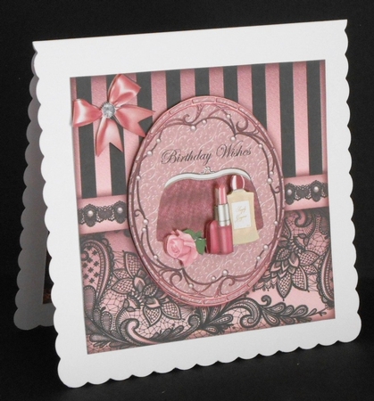 Purse and Perfume Birthday Card 2 by Joan Prince