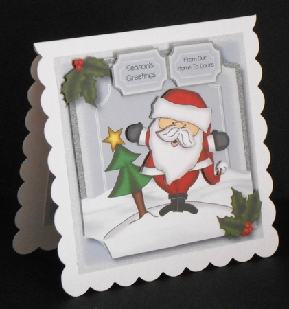 Christmas Caroling Santa by Joan Prince
