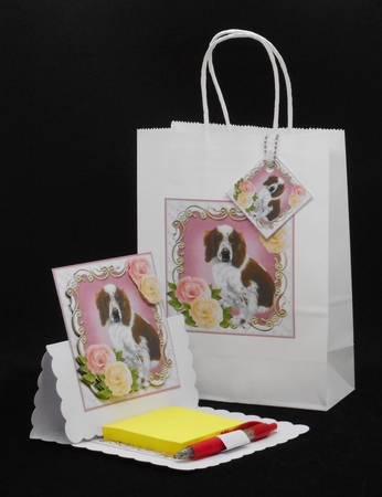 WELSH SPRINGER SPANIEL - brown & white. by Joan Prince