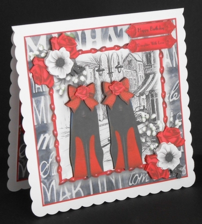 The Red Sole shoes Card Front Kit by Joan Prince