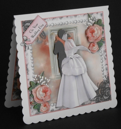 Bride And Groom Card Front Kit by Joan Prince
