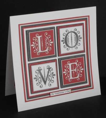LOVE SQUARES All Occasions 7.5 Quick Layer Card & Insert  by Joan Prince