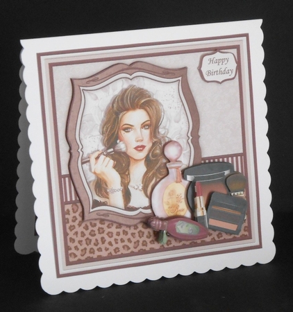 MAKE UP ARTIST 8x8 Decoupage & Insert Mini Kit by Joan Prince