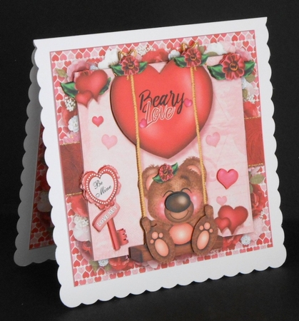 A Beary Valentine Card Front Mini Kit.1 by Joan Prince
